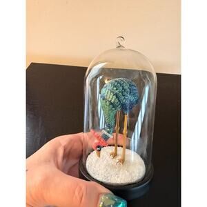 IKEA 2018 Ostrich Emu Bird Glass Dome Christmas Ornament